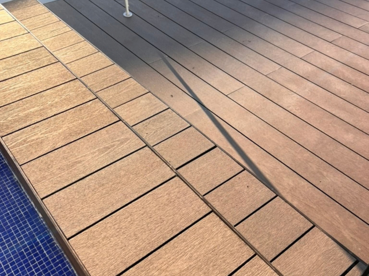 Deck sintético en piso